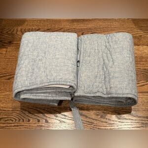 Set of 2 NEW Pottery Barn Pickstitch King Shams Chambray Blue